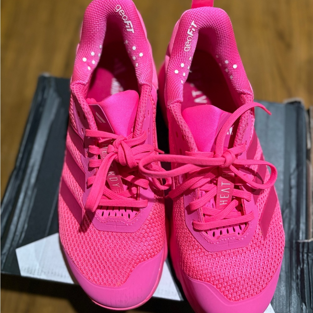 adidas Women's Bright Pink Athletic Sneakers - Picture 2 of 4